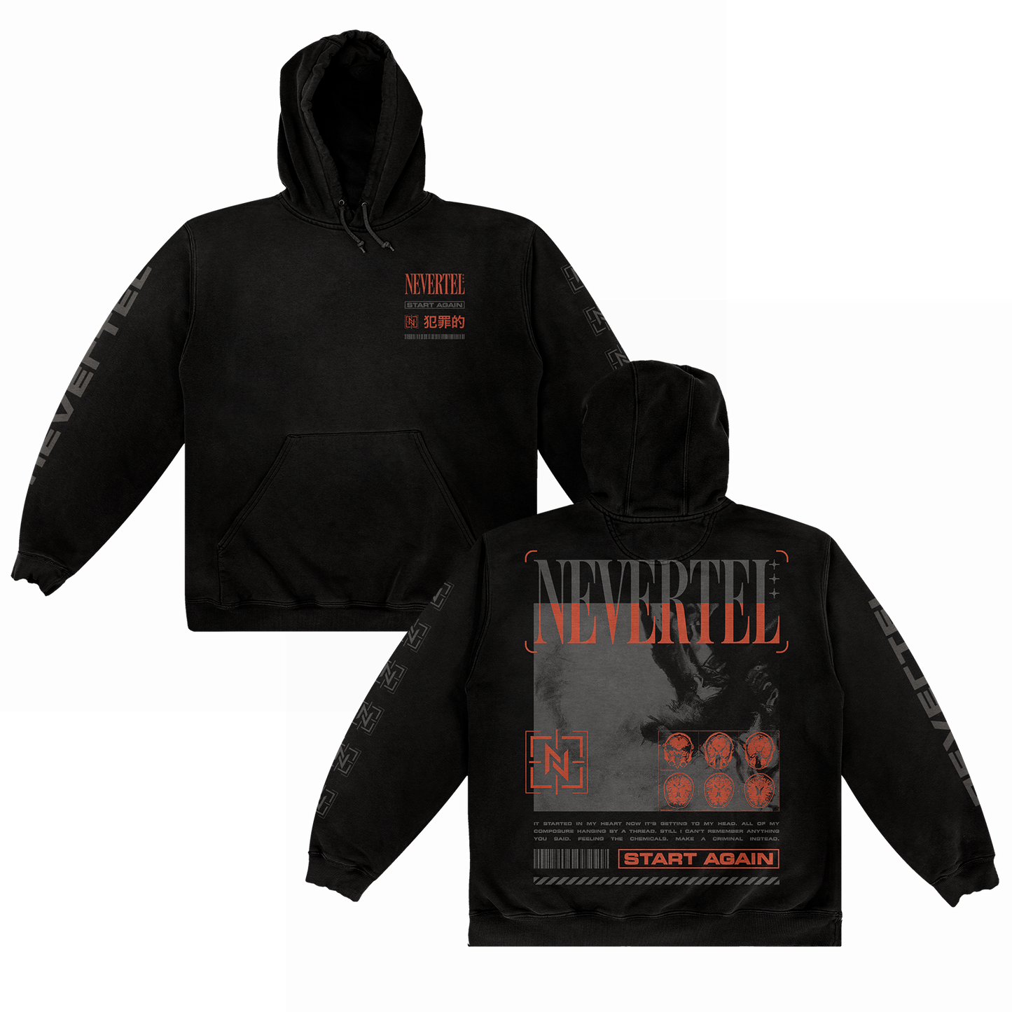 Start Again Pullover Hoodie (Black)